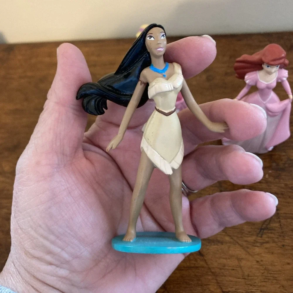 DISNEY STORE Princess PVC Figure Lot of 8 Cake Toppers